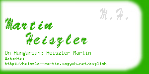 martin heiszler business card